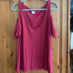 O'neill Shoulderless breezt cotton babydoll Tee size M